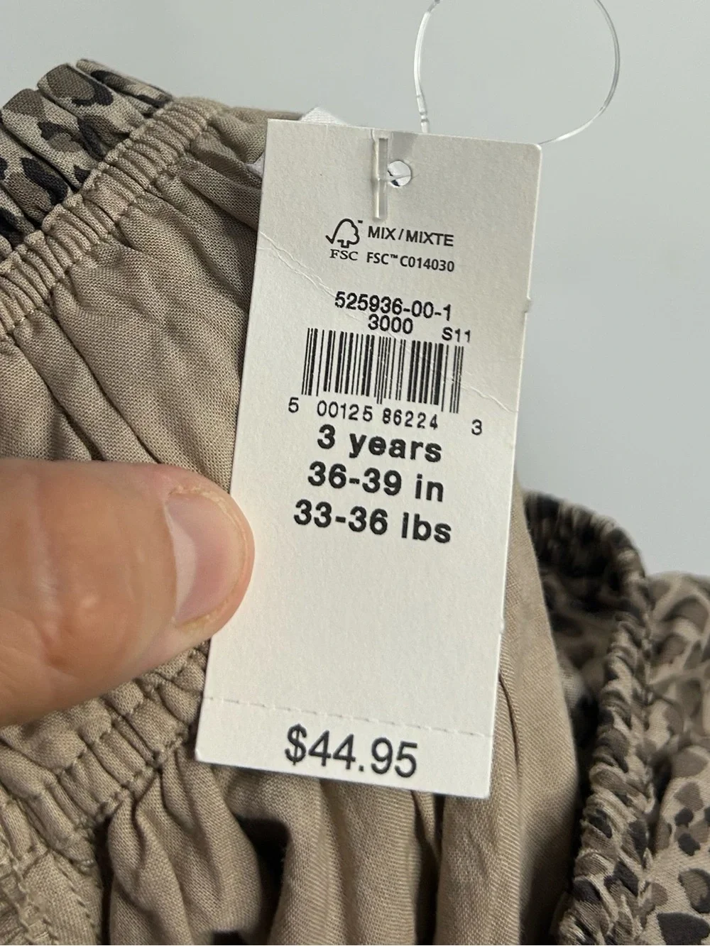 5 for $25🔥Baby Gap Cheetah‎ Print Dress Baby Girl Size 3T- New